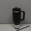 STANLEY Quencher H2.0 Tumbler with Handle and Straw 40 oz | Flowstate 3-Position Lid | Cup Holder Compatible for Travel | Insulated Stainless Steel Cup | BPA-Free | Black 2.0