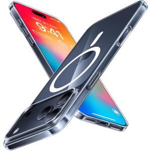 TORRAS Magnetic Slim Fit for iPhone 17 Pro Case 6.3 inch, Ultra-Thin, Compatible with MagSafe, Lightweight Matte Anti-Scratch Hard PC Cover Phone Case for iPhone 17 Pro OriginFit, Clear