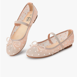 Trary Ballet Flats for Women Closed Round Toe Mary Jane Shoes Women Cute Bowknot Non-Slip Dressy Shoes Elastic Strap Comfortable Women's Flats for All-Year Daily Work Causal, Size 7