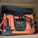 TIECTOWN 14-Inch 13.5 Amp 2-in-1 Electric Dethatcher and Scarifier with 11.5-Gallon Collection Bag, Lawn Dethatcher with 5-Position Depth Adjustment, Blade Replacement Without Tool - Orange