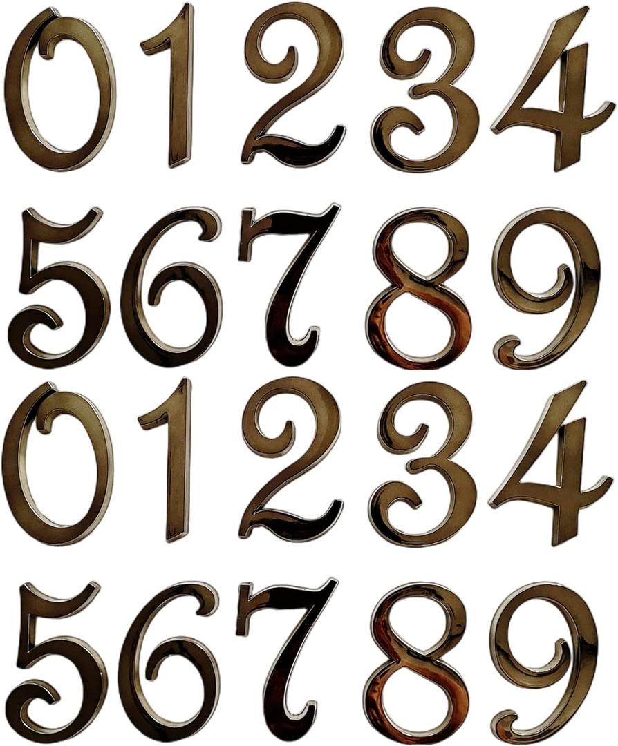 3 Inch House Numbers Stickers Black for Mailbox Apartment Hotel Office Room Door Address Sign Home Business Decoration Project. (Black)