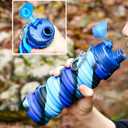 Collapsible Water Bottles Travel water bottle Sports Portable Sport Water Bottle Reusable Water Bottles comes with mountaineering Buckle 500ml silicone Water-proof camping water bottle