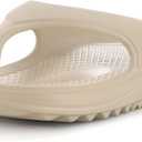 shevalues Orthopedic Sandals for Women Arch Support Recovery Flip Flops Pillow Soft Summer Beach Shoes (8.5-9 Women/7-7.5 Men, Nude)