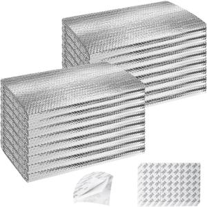 ToLanbbt Garage Door Insulation Kit 16P Double Bubble Window Heat Insulation Panels, 6MM 24" x 48" Reflective Aluminum Foil Summer/Winter Barrier Sheets with 120 Adhesive Tapes for Garage Attic Wall