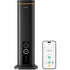 Airversa Waterless Diffuser, Smart Tower Diffuser with App Control, Cold Air Scent Diffuser Oil Machine for Homes Offices Hotels, 300mL Capacity, Up to1500 sq ft, DC-12V/1A Plug, RDX Black