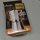 Primula Classic Stovetop Espresso and Coffee Maker, Moka Pot for Italian and Cuban Caf Brewing, Greca Coffee Maker, Cafeteras, 6 Espresso Cups, Silver