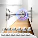 Probrico Brushed Nickel Magnetic Door Stoppers for Bottom of Door, Stainless Steel Magnet Door Catch Door Stops to Keep Door Open, Heavy Duty Door Holder, Wall and Floor Mounting, 6 Pack