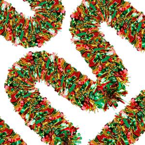 50 Ft Christmas Tinsel Garland Thick Tinsel Garland Xmas Tree Decorations Metallic Tinsel Twist Garland for Christmas, Birthday, Party Decor Indoor Outdoor Party Supplies