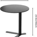 C Shaped Side Table End Coffee Tables, Unique Aesthetics Minimalist Accent Tables, Multifunction Round Metal Side Tables for Living Room Bedroom Sofa Balcony Couch Patio Yard Garden Indoor & Outdoor