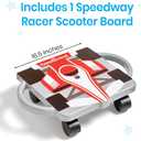 hand2mind Red Speedway Racer Scooter Board, Floor Scooter Board, Gross Motor Toys, Kids Exercise & Physical Education Equipment, Playground Toys, Indoor Active Play, Toddler Outdoor Activities