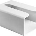 Wall Mounted Tissue Box Dispenser, Minimalist Self Adhesive Hanging Tissue Box Holder Paper Towel Napkin Box for Bathroom and Kitchen (Grey)