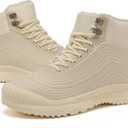 Snow Boots for Women Waterproof Shoes Ankle Fur Lined Booties Warm Insulated Winter Lightweight Shoes (10, White)