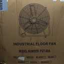 Amazon Basics 24" 215W High-Velocity, Heavy-Duty Industrial Fan, Drum Fan, with UL-Certified Safety Compliance, 2 Speeds, Up to 8820 CFM, 5.9-ft Power Cord, 2 Wheels, Metal Housing/Blades, Black