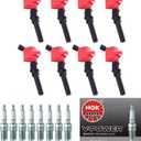 DG508 FD503 Ignition Coil Packs & SP493 SP479 NGK V-Power Spark Plugs Replacement For Ford 4.6 5.4 V8 F150 F-150 CROWN VICTORIA LINCOLN Town Car Excursion MERCURY DG457 DG472 DG491