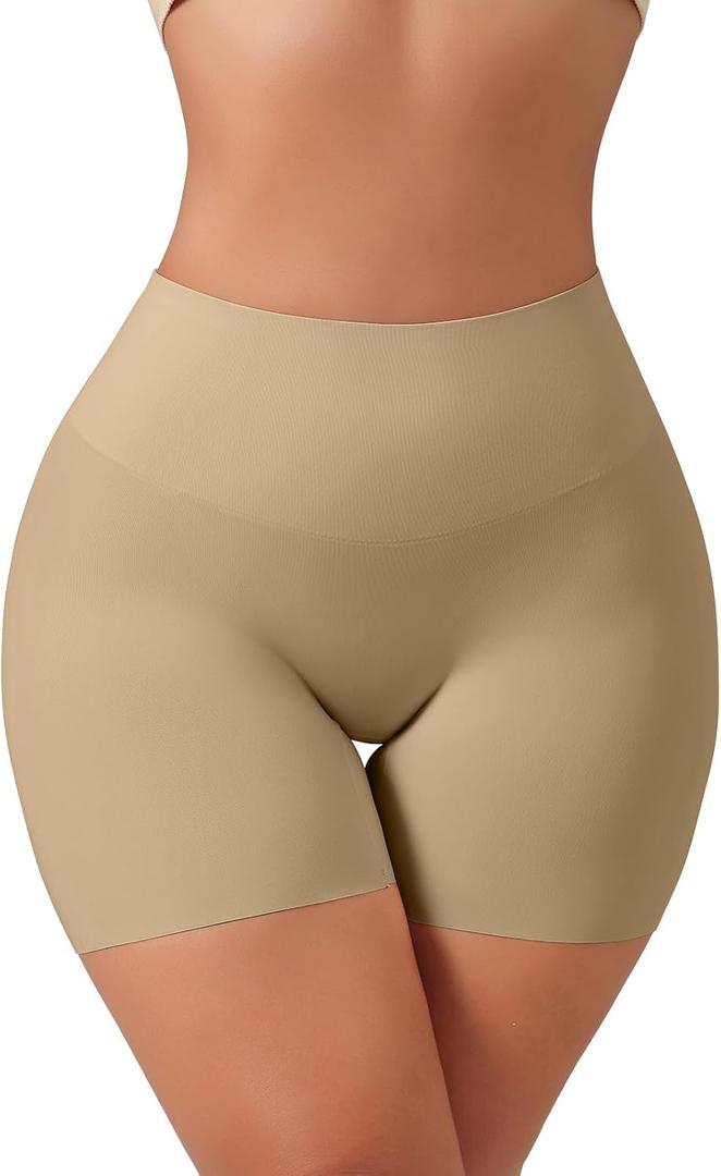 Tummy Control Shapewear Shorts for Women Under Dress Womens Compression Shorts Under Dress Shapewear (Beige, XXXL)