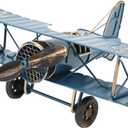 Airplane Decor, Vintage Metal Boy's Room Props Desktop Decoration, Hanging Aircraft Handicrafts for Home, Cafe, Bar, and Office Decor, Christmas Birthday Gifts, Christmas Decorations (Blue)