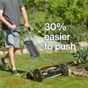 Fiskars Push Mower - 17" Cut Width Manual Reel Mower with No Motor - Grass Cutter with Steel Blades that Stay Sharp - Eco-Friendly Cordless Grass Trimmer for Lawn Care
