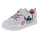 Disney Lilo & Stitch Sneakers Lace Up Lightweight Breathable - Stitch Shoes for Girls and Women Size 13, White Pink