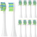 YMPBO 10 Pack Toothbrush Replacement Heads Compatible with 7AM2M AM100/AM105/AM110 Electric Toothbrush, Soft Brush Bristles, White