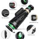 Monocular Telescope 80x100 High Power with Smartphone Adapter Tripod,Larger Vision Monoculars for Adults with BAK4 Prism & FMC Lens, Suitable for Bird Watching Hunting Hiking Camping Wildlife-Black