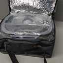 Vabaso Electric Lunch Box for Adults, 80W Heated Lunch Box with Dual 1.5L Stainless Steel Containers, Portable Food Warmer for Men Work Car Truck, 12V/24V/110V/220V - Eternal Gray