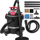 ECOMAX Wet Dry Vacuum 6 Gallon, 4 HP 85 CFM 3-in-1 Shop Vac with Suction/Blow/Wet Dry Function, Heavy-Duty Portable Poly Wet/Dry Vac Car Vacuum for Workshop, Jobsite, Garage and Home Cleaning