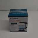 Cosori Electric Kettle, No Plastic Filter & Spout, 1.8Qt Tea Kettle & Hot Water Boiler For Coffee & Tea, Water Heater & Teapot, Automatic Shut Off, Borosilicate glass, Black, 1500W