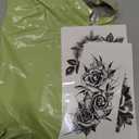 Yazhiji 49 Sheets Large Sexy Flowers Collection Waterproof Temporary Tattoos Lasting Fake Tattoos For Women and Girls