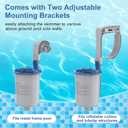 Sepetrel Above Ground Pool Surface Skimmer, Wall Mount Pool Maintenance Accessories for Inflatable Collars, Tubular & Metal Frame Pools, Floating Skimmer Basket - Efficiently Removes Debris