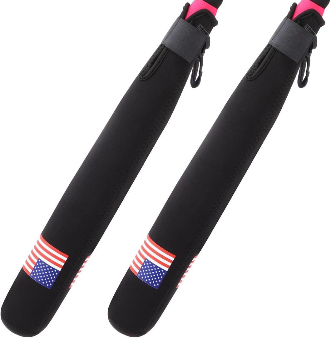 Sanwuta 2 Pcs Baseball Sleeve Bat Warmer Softball Bat Sleeve Protector Cover for Sport (Black)