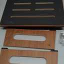 One Step Stool for Adults Seniors with Non-Slip Rubber Stepping Surface, Heavy Duty Wooden Step Stool with 450 LBS Capacity Bed Steps for High Beds, Bathroom, Bedroom, Kitchen & Kids Bedside Support (Brown)