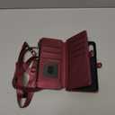 Crossbody Wallet Case Compatible with Samsung Galaxy Z Fold 5 with RFID Blocking Card Holder & Pen Holder Slot Soft PU Leather Shoulder Strap Zipper Pocket Purse Fold 5 Phone Case, Wine Red