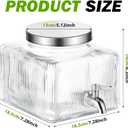 Drink Dispenser for Fridge, Drink Dispensers for Parties,1 Gallon Glass Beverage Dispenser with 100% Leakproof Stainless Steel Spigot, Ideal for Water, Lemonade, Juice, Iced Tea (EXP 02/01/26)