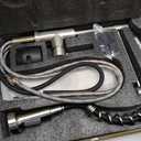 OWOFAN Kitchen Faucet with Pull Down Sprayer Industrial 1 Handle 1 Hole Or 3 Hole Faucet for Farmhouse Camper Laundry Utility Rv Wet Bar Sinks, Stainless Steel Brushed Nickel (5 Brushed Nickel &Black Hose)