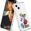 Thin iPhone 16 Pro Case, Mickey Mouse Cartoon Print Crystal Clear Slim Soft TPU Bumper Anti-Scratch Four Corners Cushion Shockproof Protection Hard Back Cover
