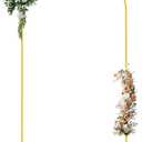 7.2FT Gold Arch Backdrop Stand with 2 Water Bag, Wedding Arch Frame for Balloons/Flowers/Baby Shower/Birthday, Sturdy Metal Backdrop Stand for Indoor/Outdoor Weddings/Ceremonies