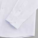 Boys Dress Shirts Long Sleeve, Boys Button Down Shirt Wrinkle-Free for Formal & Casual (Not Tie) (White)