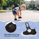 Toddler Shoes Baby Girl Boy Soft Breathable Mesh Wide Toe Box Lightweight Non-Slip Slip On First Walking Shoes (3-black)