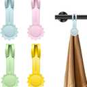 4Pack Magnetic Towel Clips  Premium Multi-Scene Use Towel Hooks for Bathrooms, Kitchens, Showers & More  Keep Towels, Socks, Gloves, Aprons, and Small Tools Organized (Pink& Blue& Green& Yellow)