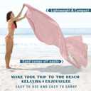 Famstar Beach Blanket Sandproof Waterproof 78''81'' 1-5 Adults Oversized, Compact Lightweight Durable 210T Polyester Beach Mat for Travel Camping Hiking Picnic
