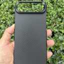 Rare 600D Premium Aramid Carbon Fiber Case for Apple iPhone Air, MagSafe Compatible, Slim Fit with Metal Ring Camera Protection (iPhone Air) Black
