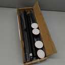 ENJOYBASICS 2 Pack Adjustable Spring Tension Curtain Rods 32 to 66 Inches, Stainless Steel Matte Black Shower Rod No Drilling for Window, Bathroom, Closet, Room Divider, 7/8" Diameter