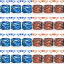 Xtinmee 48 Pcs Gun Party Supplies for Boy and Girls Includes Safety Glasses and Face Mask for Children Birthday Party Favors Teams Accessories(Blue, Red)