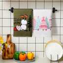 Christmas Kitchen Towels Set of 2 Xmas Tree Snowman Dish Towels 18 x 26 Inches Drying Dishcloth Winter Holiday Christmas Tree Decorations Bathroom Farmhouse Home Decoration