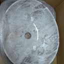 Ceramic Vessel Sinks Oval Bathroom Sink Above Counter Vessel Sink with Faucet and Drain Combo 16 inch Marbling Vessel Bathroom Sinks Bowl