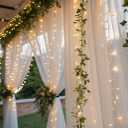 Solhice LED Curtain Lights Outdoor 20ft x10ft, 600 LED Plug in Hanging String Lights Indoor Bedroom, Twinkle Light Backdrop for Outside Wedding Decor, Warm White (Not Connectable)
