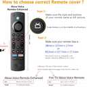 5 x Pinowu Silicone Remote Case (2pcs) Compatible for Firestick 4K Max/Insignia/Pioneer/Fire TV 4-Series/Omni (QLED) Series Alexa Voice Remote Enhanced w/Lanyard (Red and Turquoise)