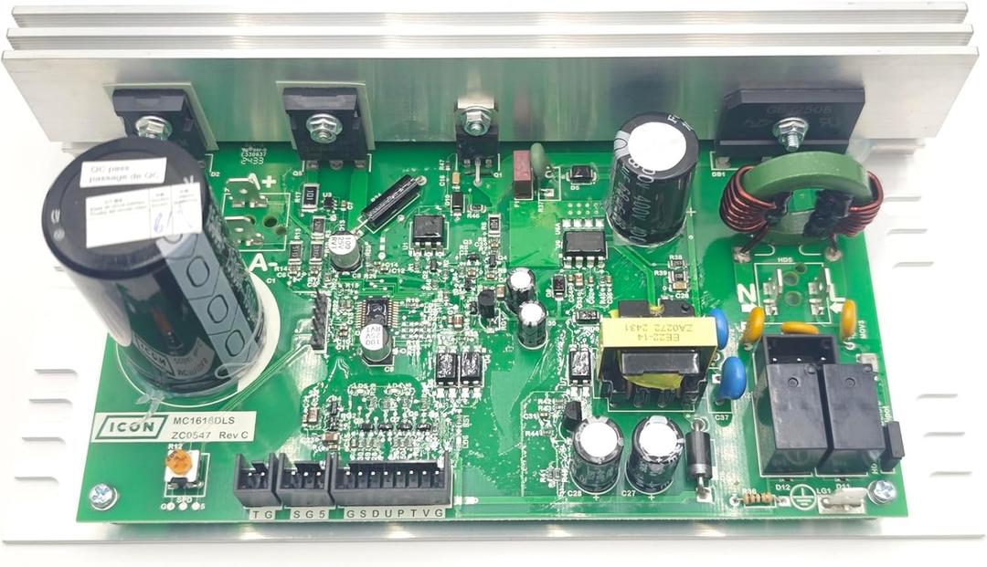 MC1618DLS 386762 Treadmill Control Board, 8 pins, Compatible with Icon/Proform/Nordic-Track Treadmill Motor Board Replace ZC0547 Treadmill Motor Controller 398056 386816 398076 (black connectors)