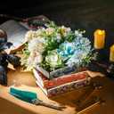 Tioncy Book Shaped Vase for Flowers Stack Magic Book Shaped Flower Pot Home Decoration Gifts for Wedding Gift Birthday Bridal Showers Home