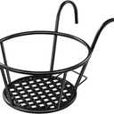 Yardwe Hanging Succulent Planter Flowerpot Holder Stand for Balcony Window Porch Metal Plant Stand Railing Planter for Outdoor Plants 8.66X7.08X6.49 Inch